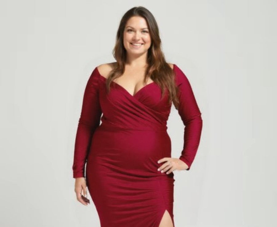 Vestido dama al cuerpo ML Plus size